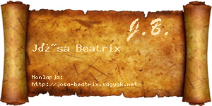 Jósa Beatrix névjegykártya